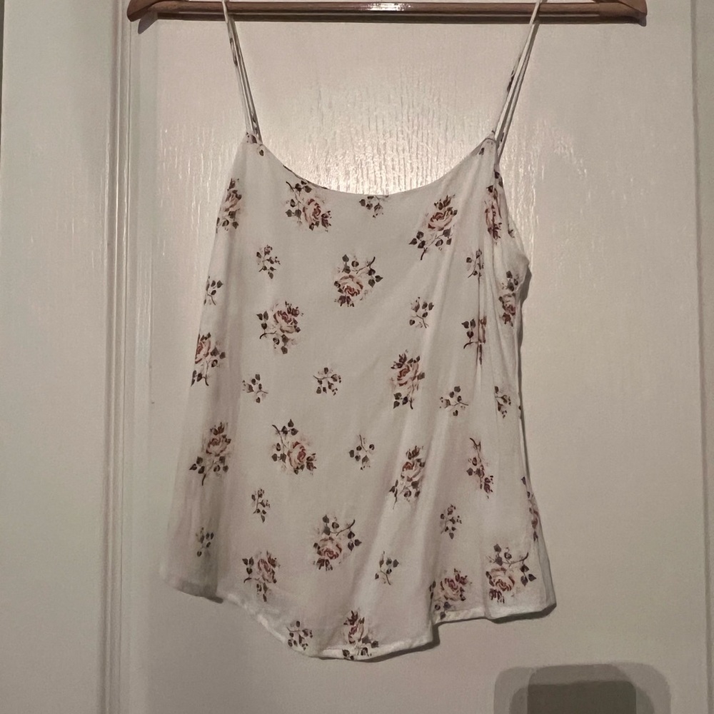 Reformation White Floral Camisole
